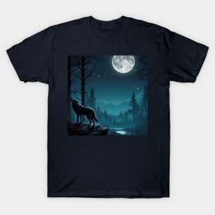 Howling at the moon! T-Shirt